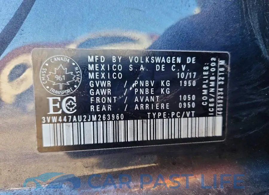 3VW447AU2JM263960# 13