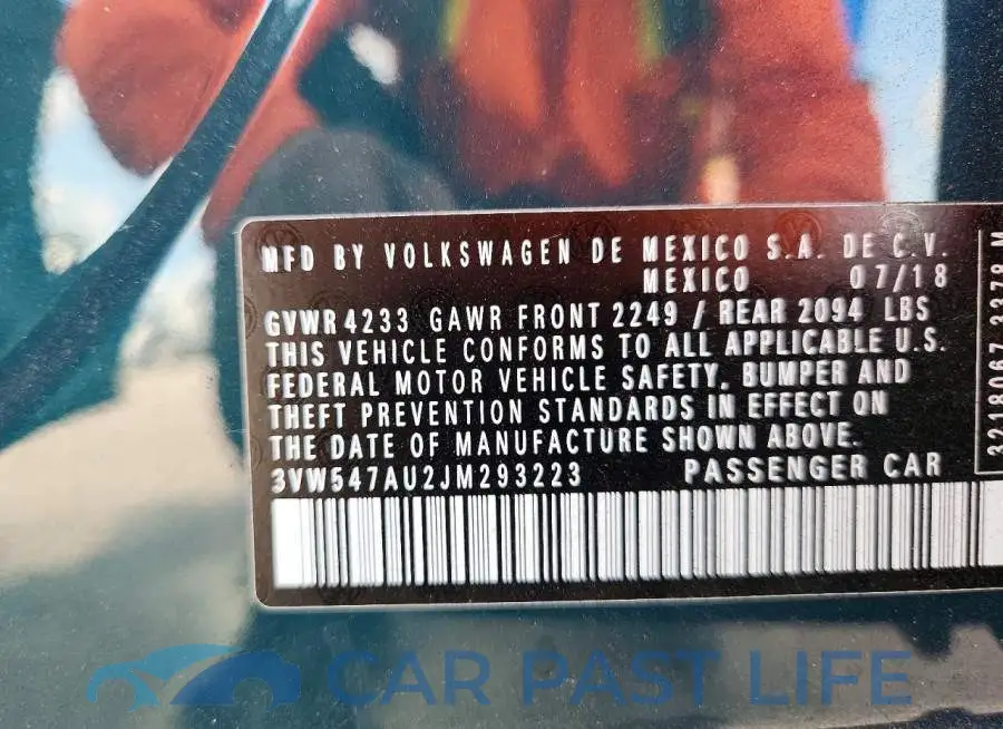 3VW547AU2JM293223# 13