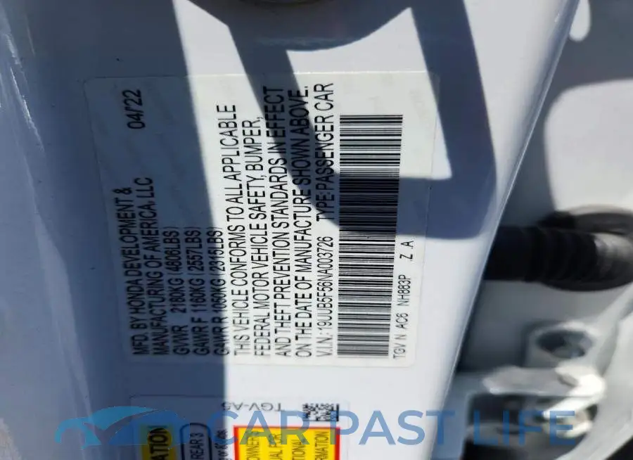 19UUB5F56NA003726# 13