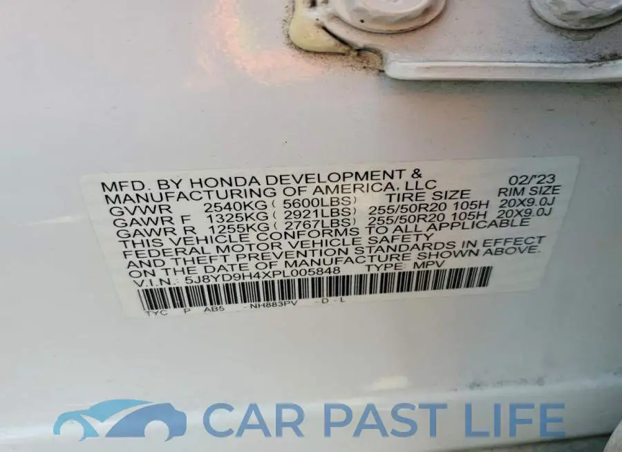 5J8YD9H4XPL005848# 14
