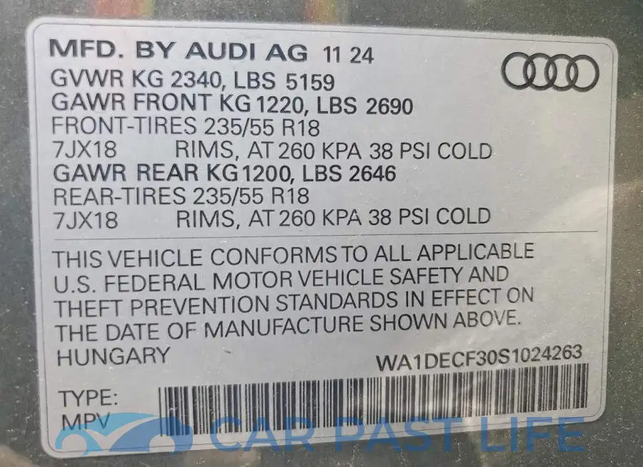 WA1DECF30S1024263# 13