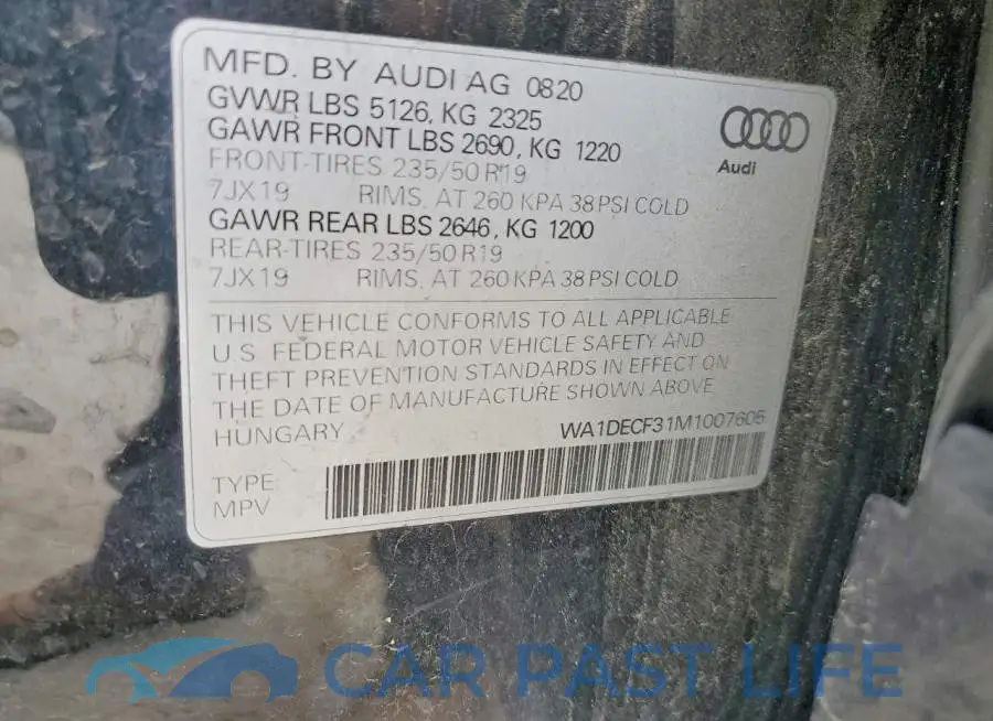 WA1DECF31M1007605# 13