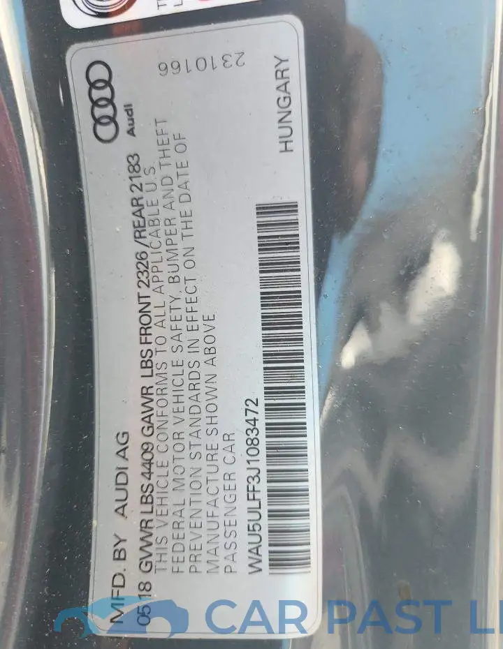 WAU5ULFF3J1083472# 12