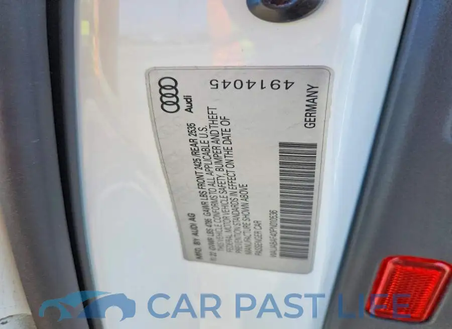 WAUABAF40PN010536# 12