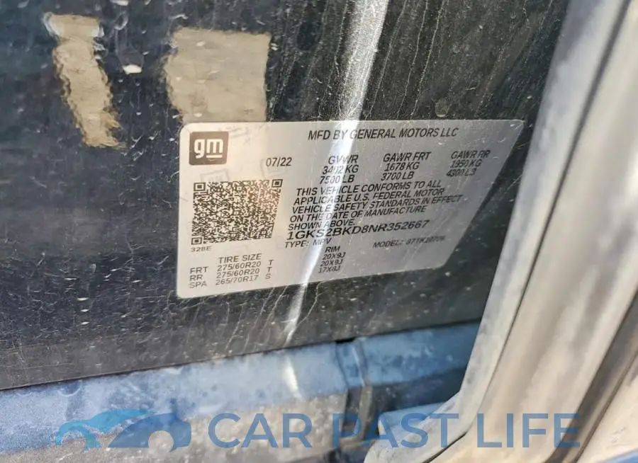 1GKS2BKD8NR352667# 13
