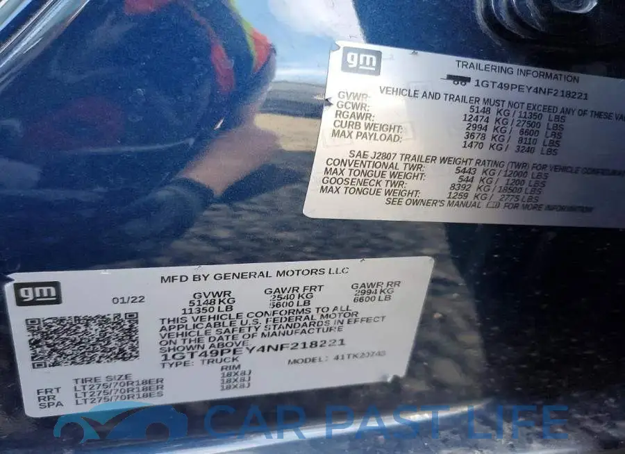 1GT49PEY4NF218221# 12
