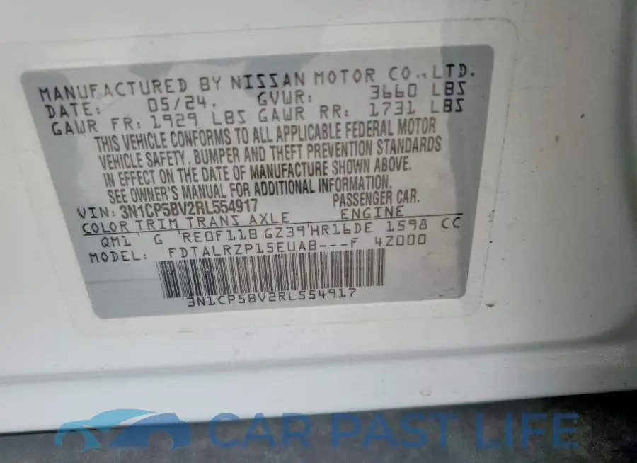 3N1CP5BV2RL554917# 13