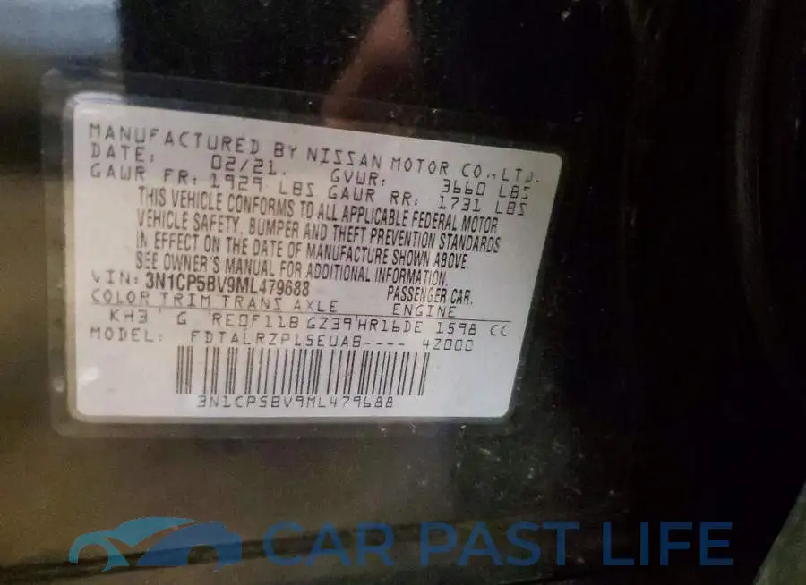 3N1CP5BV9ML479688# 13