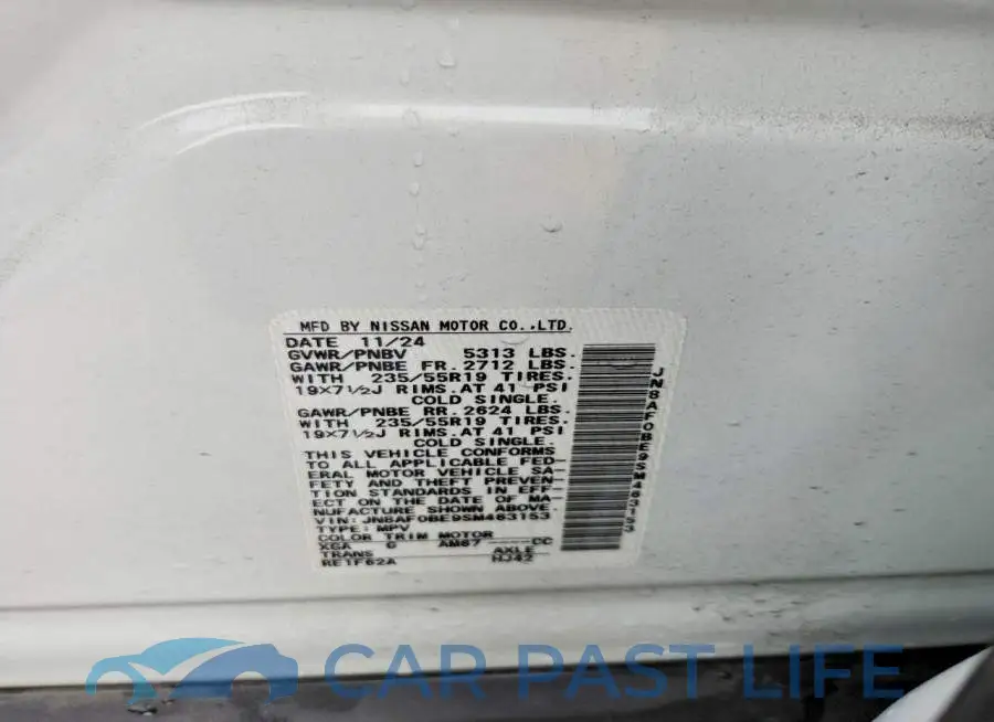 JN8AF0BE9SM463153# 13