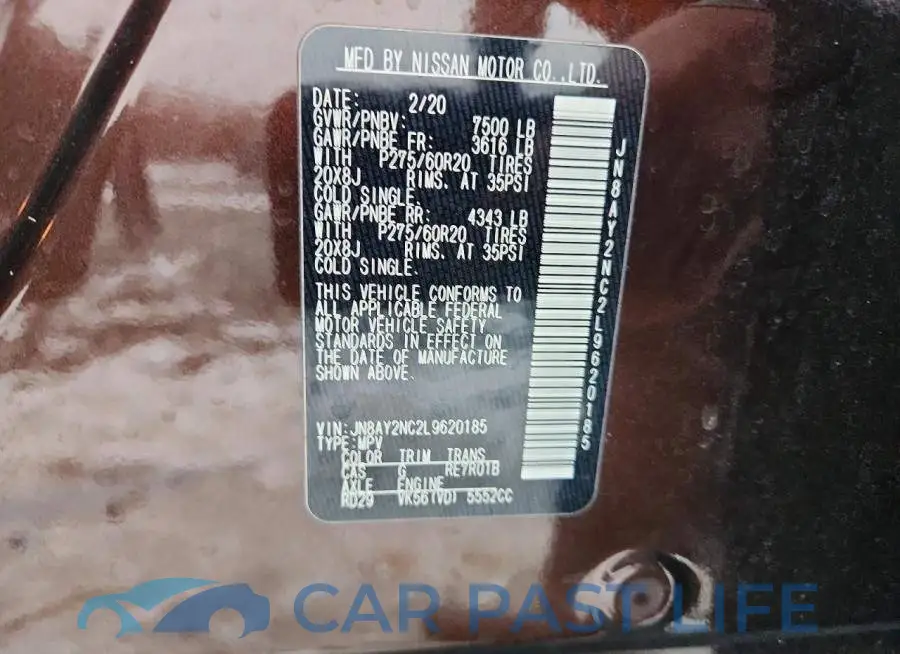 JN8AY2NC2L9620185# 13