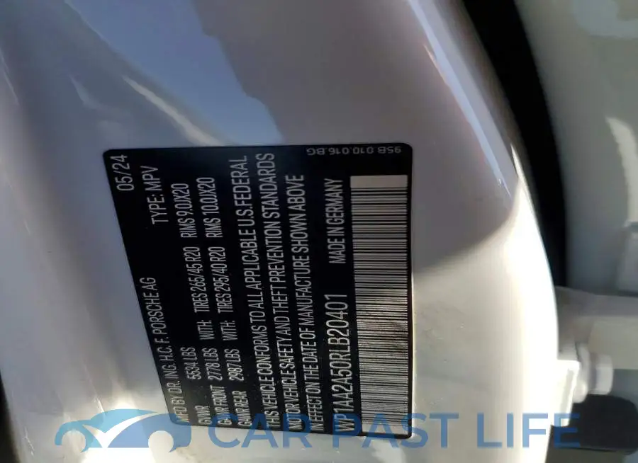 WP1AA2A50RLB20401# 12