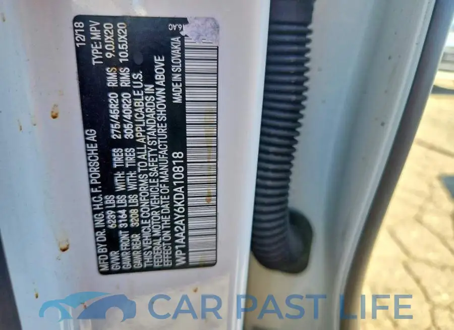 WP1AA2AY6KDA10818# 13
