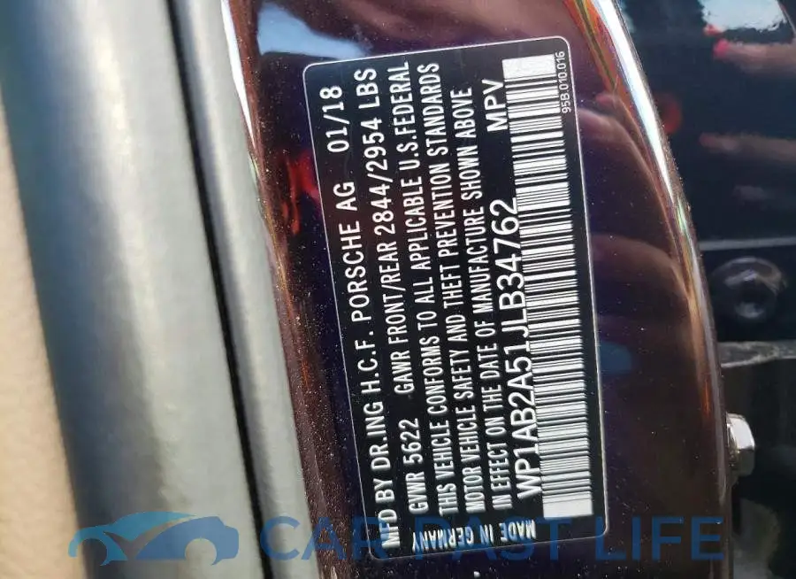 WP1AB2A51JLB34762# 13