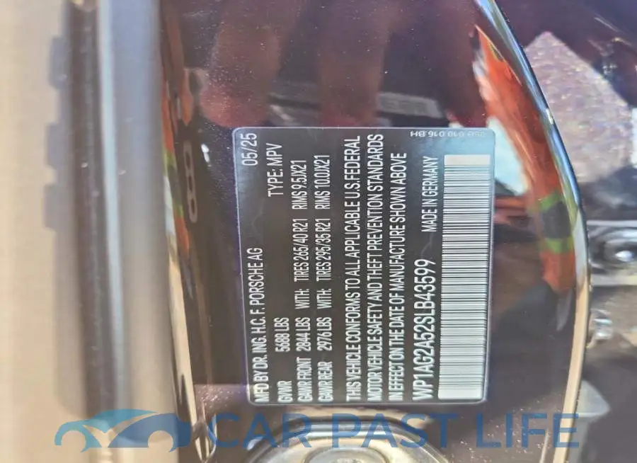 WP1AG2A52SLB43599# 12
