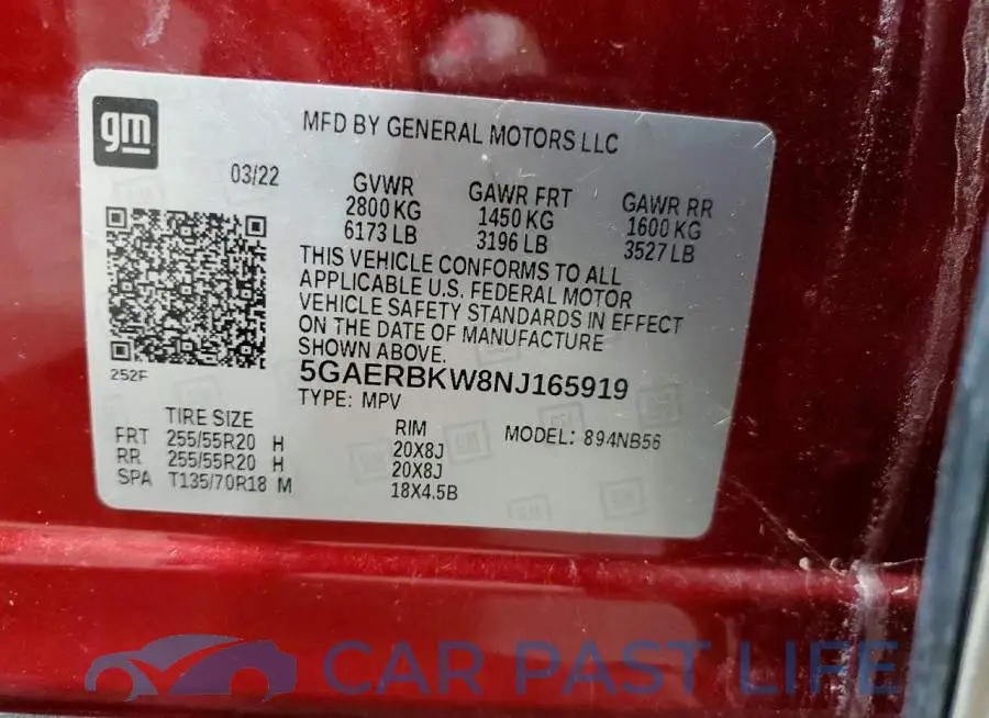 5GAERBKW8NJ165919# 14