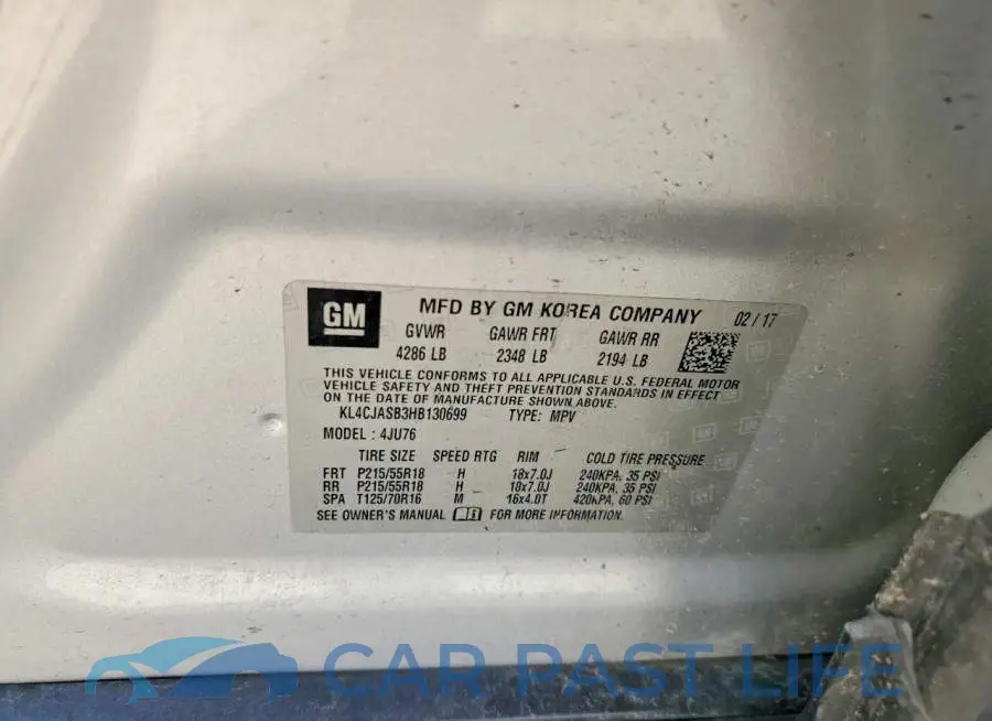 KL4CJASB3HB130699# 13