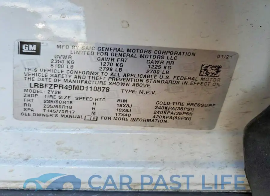 LRBFZPR49MD110878# 13