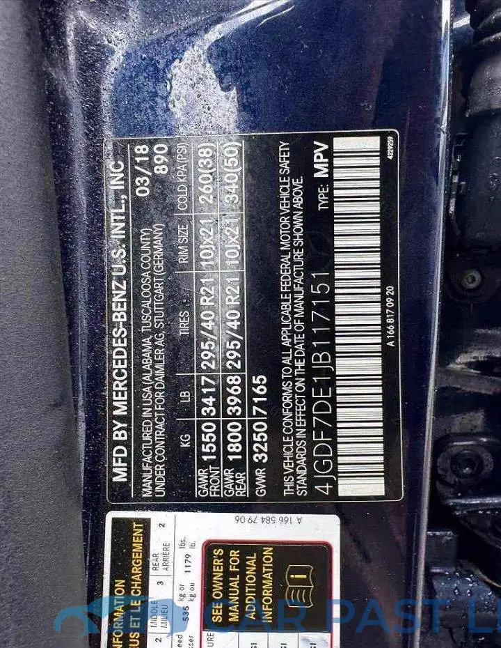 4JGDF7DE1JB117151# 10
