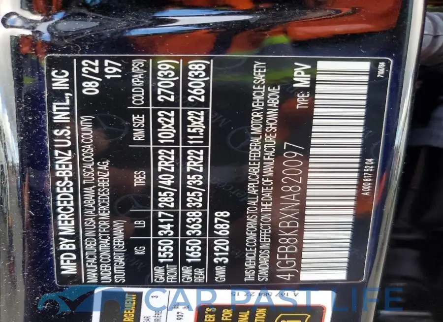 4JGFB8KBXNA820097# 14