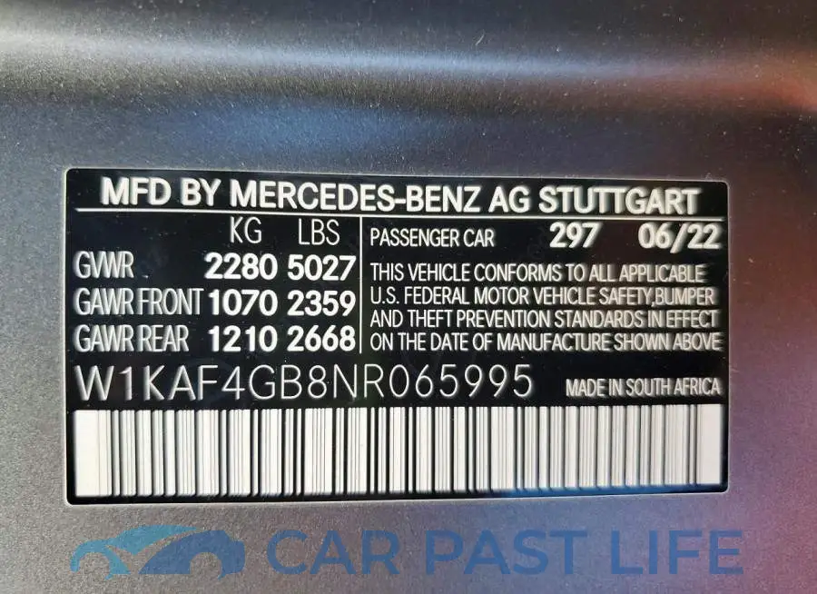 W1KAF4GB8NR065995# 13
