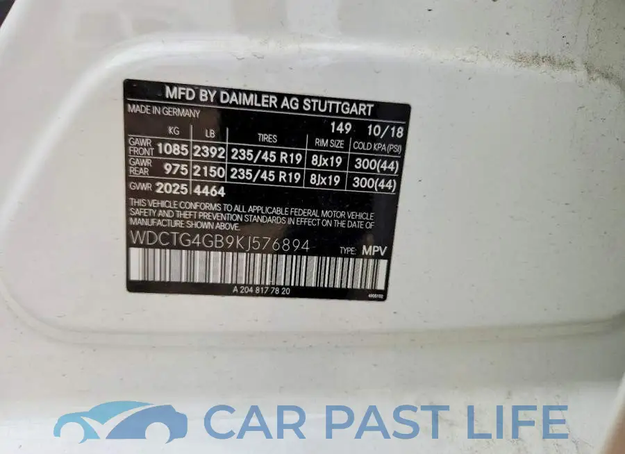 WDCTG4GB9KJ576894# 12