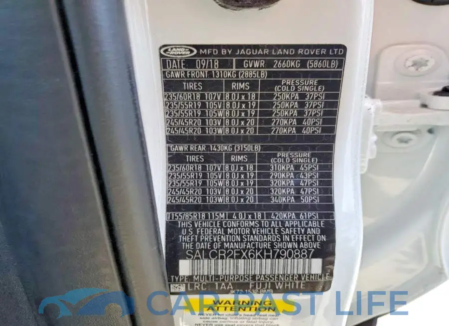 SALCR2FX6KH790887# 12