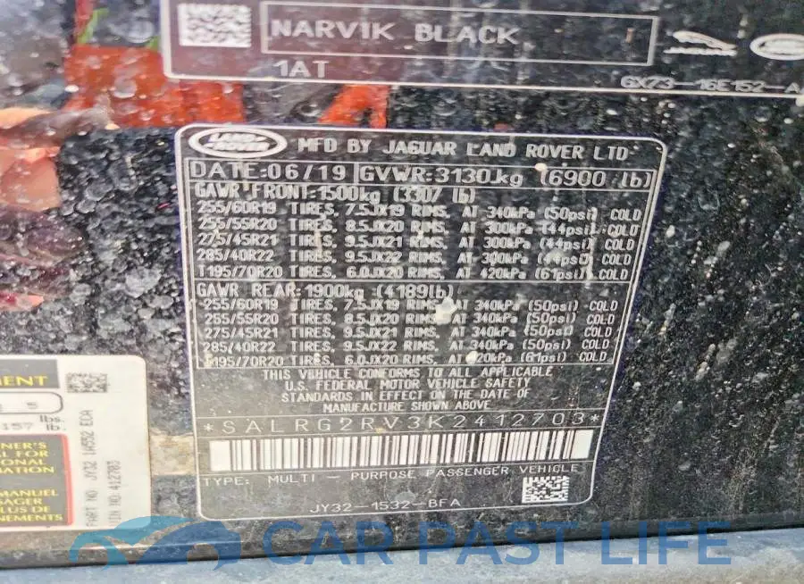 SALRG2RV3K2412703# 12