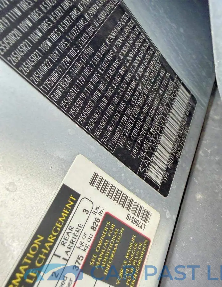 SALYM2RV0JA706519# 10