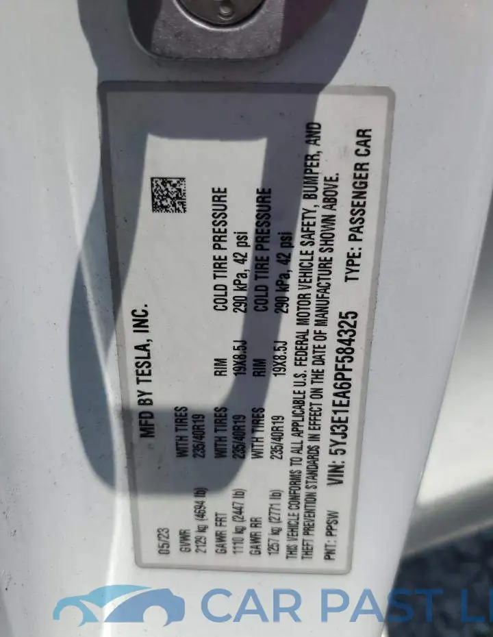 5YJ3E1EA6PF584325# 12