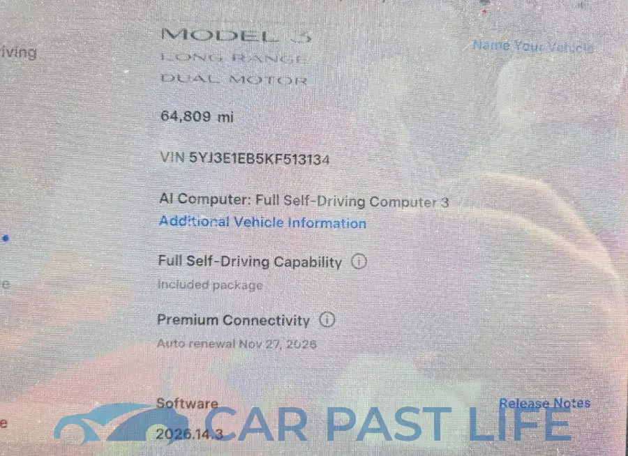 5YJ3E1EB5KF513134# 9