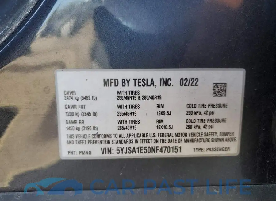 5YJSA1E50NF470151# 12