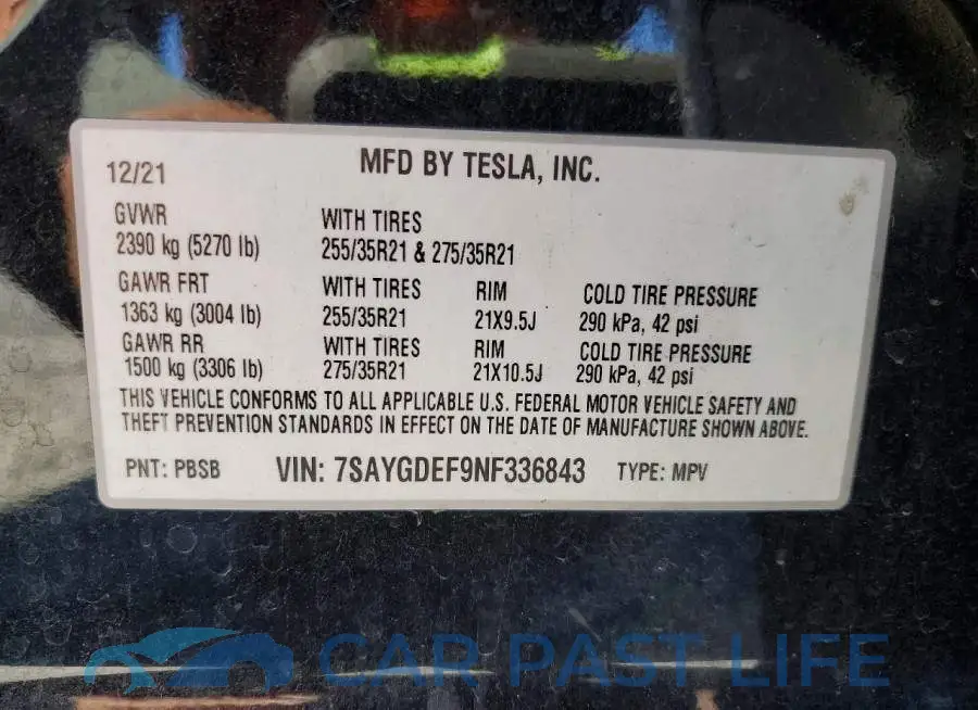 7SAYGDEF9NF336843# 13