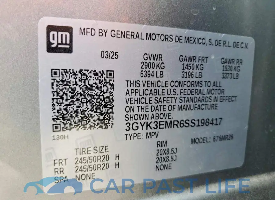 3GYK3EMR6SS198417# 13