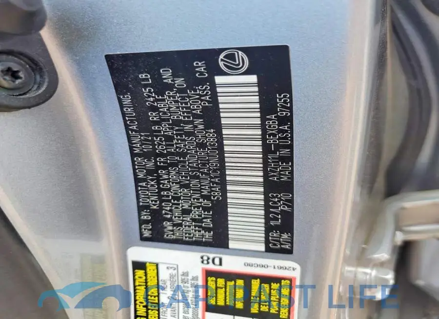 58AFA1C19NU013884# 13