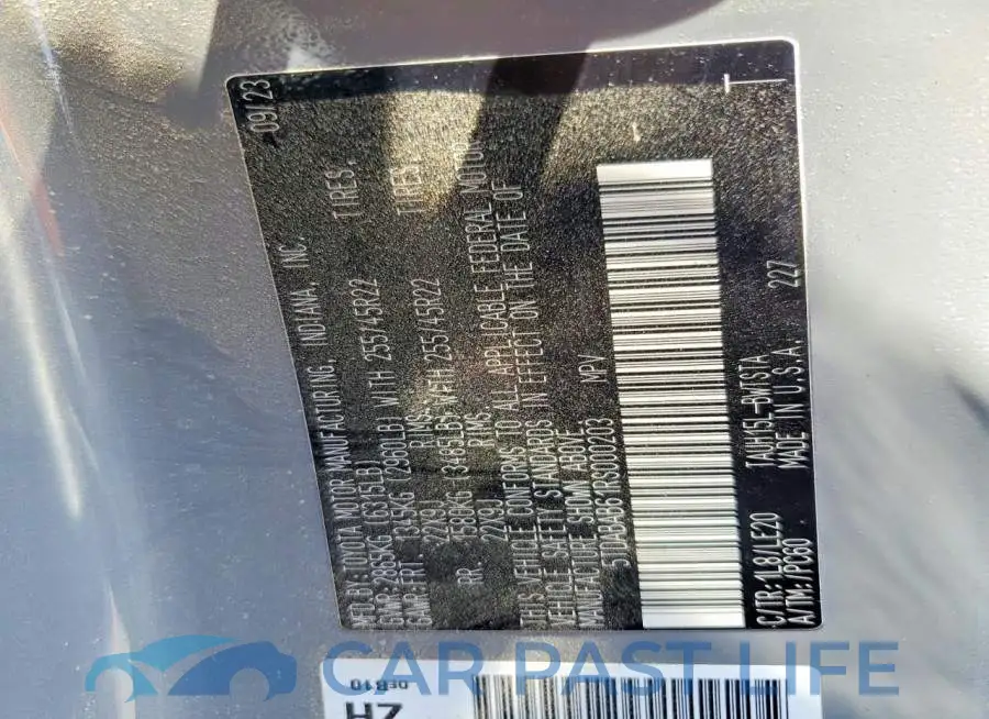 5TDABAB61RS000203# 13