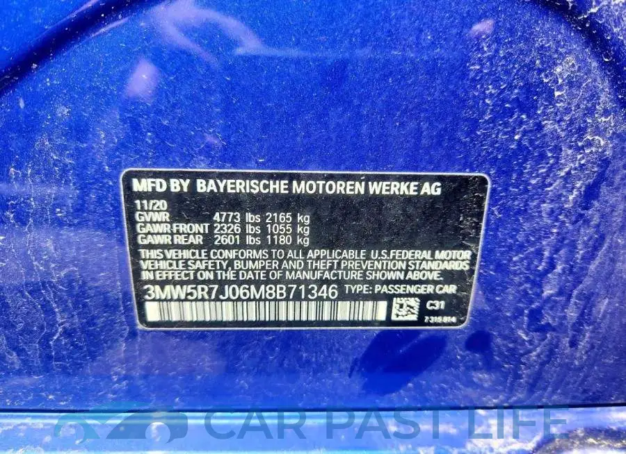 3MW5R7J06M8B71346# 12