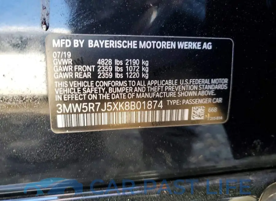 3MW5R7J5XK8B01874# 12