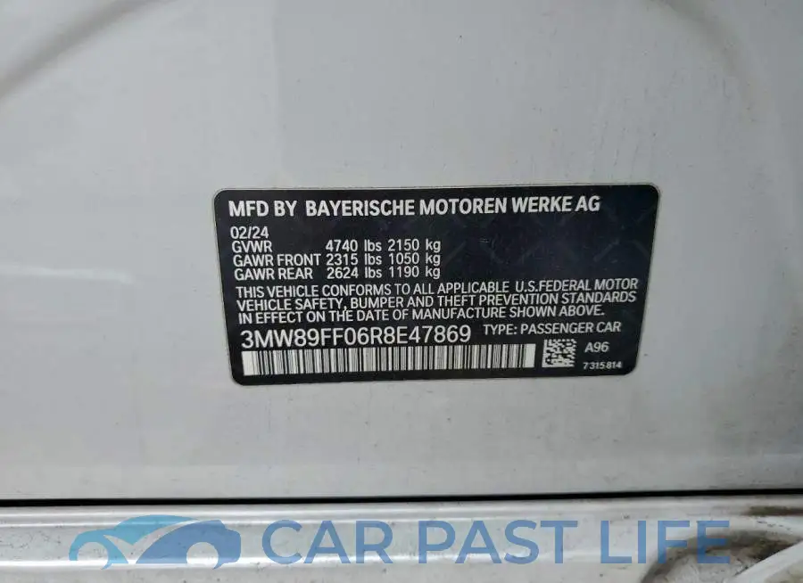 3MW89FF06R8E47869# 12