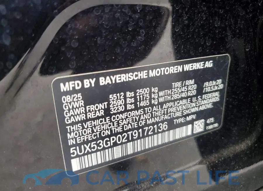 5UX53GP02T9172136# 14