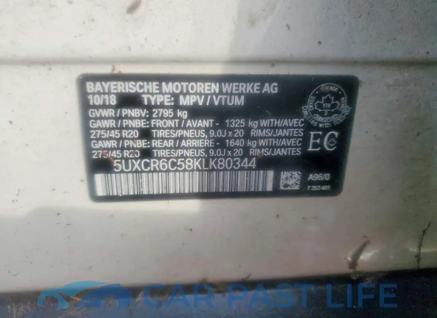 5UXCR6C58KLK80344# 13