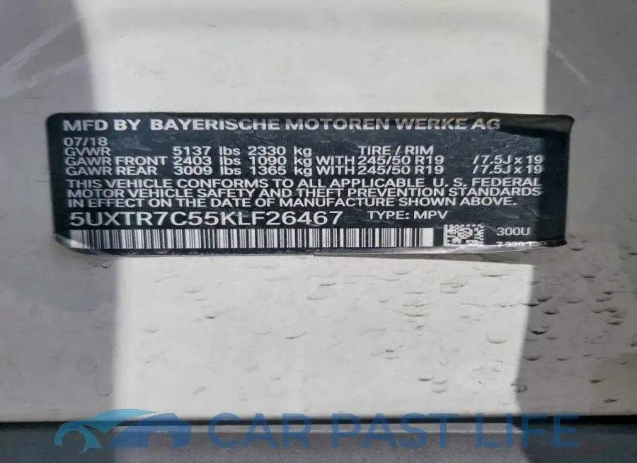 5UXTR7C55KLF26467# 13