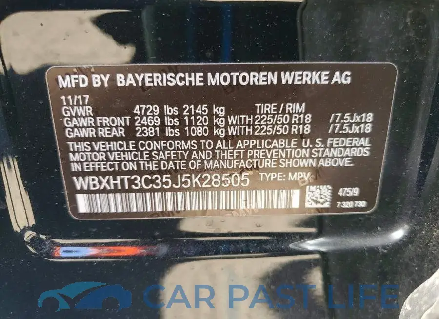 WBXHT3C35J5K28505# 14