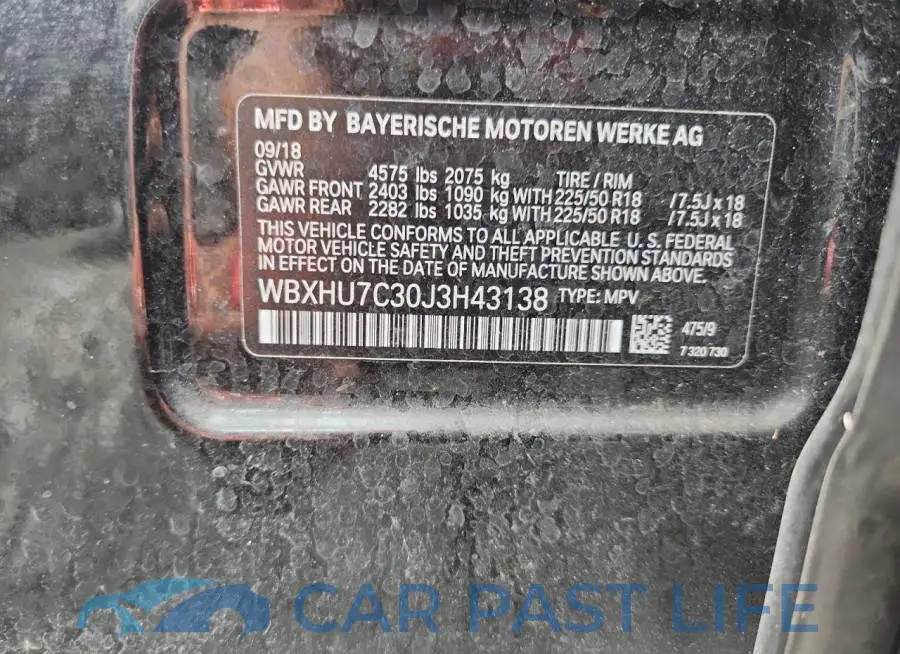 WBXHU7C30J3H43138# 13