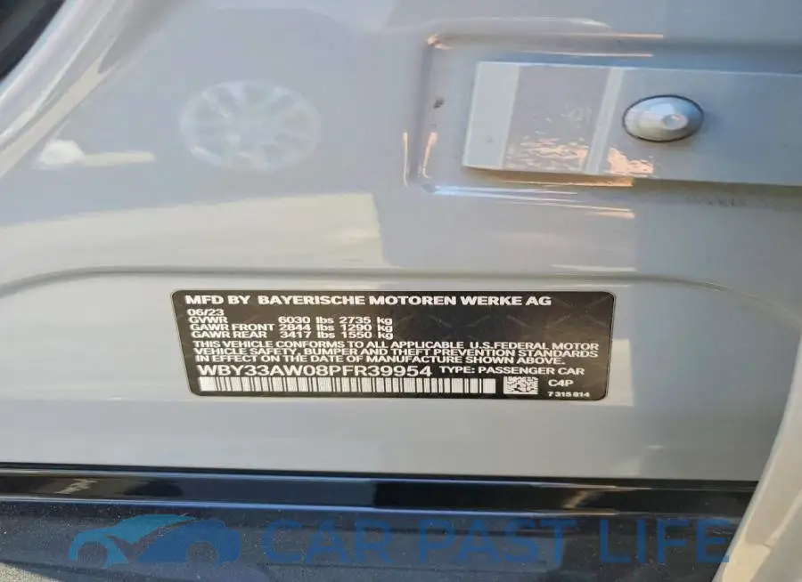 WBY33AW08PFR39954# 12