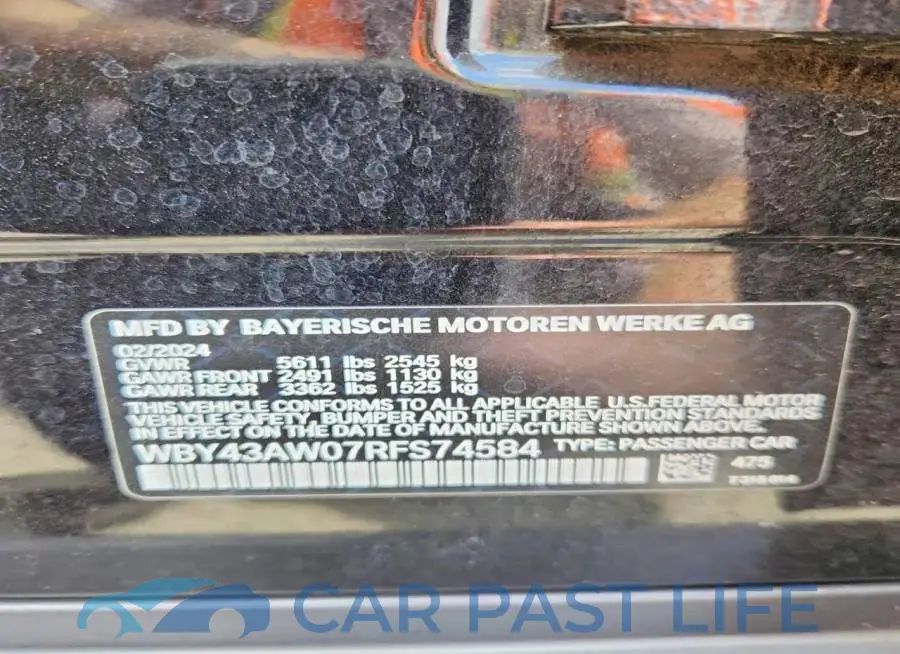 WBY43AW07RFS74584# 12