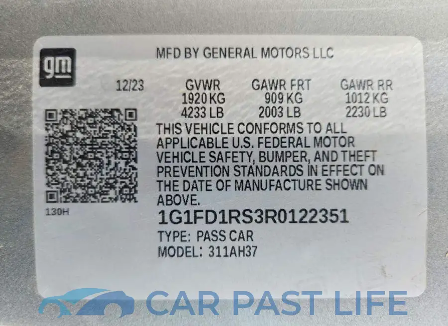 1G1FD1RS3R0122351# 12