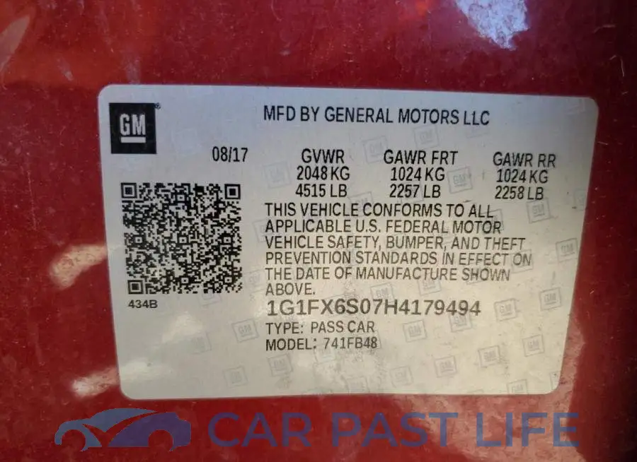 1G1FX6S07H4179494# 13