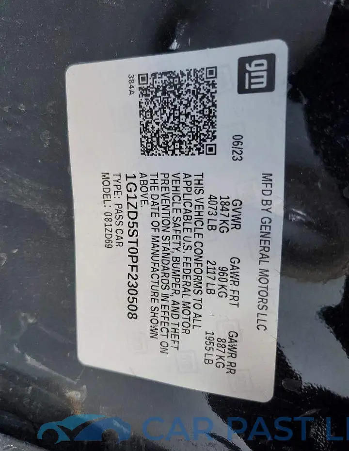 1G1ZD5ST0PF230508# 12
