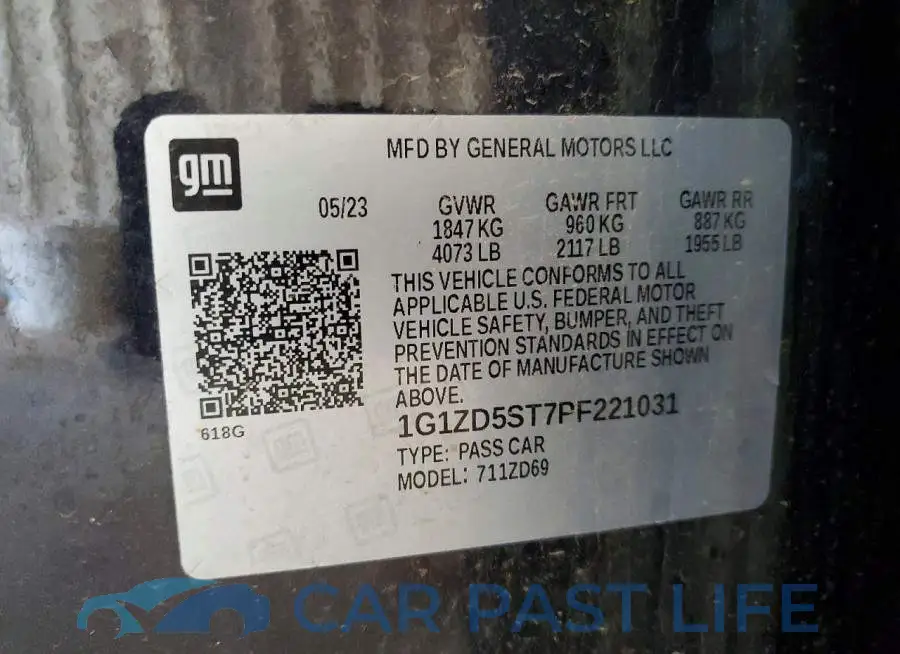 1G1ZD5ST7PF221031# 12