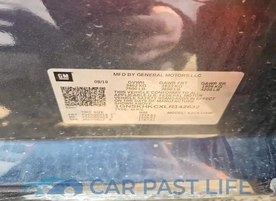 1GNSKHKCXLR142632# 13